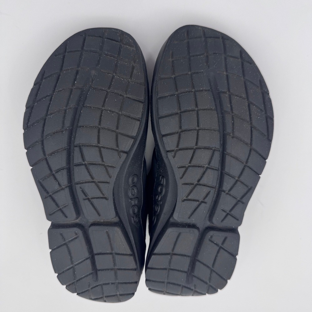 Oofos OOmg Mesh Low Black Recovery Walking Shoes Womens 6 Slip On Travel Comfort - Picture 9 of 9